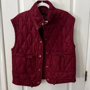 Blu Pepper Women's Quilted Vest - Rich Burgundy